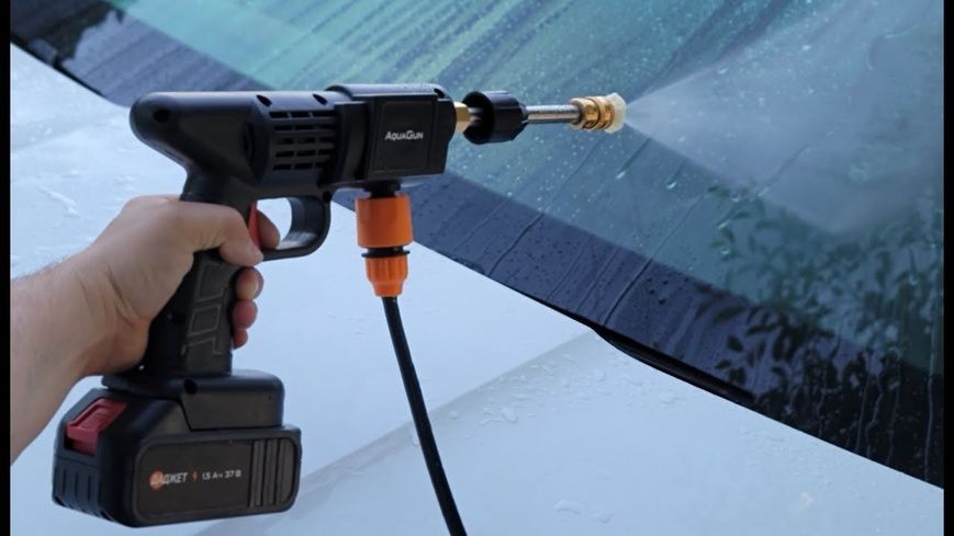 Бездротовий пістолет для миття автомобіля мийка високого тиску 21V мийка розпилювач 2акб