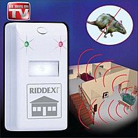Екологічно безпечний ультразвуковий відлякувач комах та гризунів RIDDEX Pest Repelling, Білий