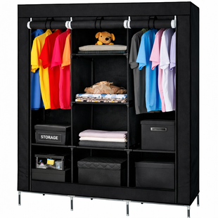 Тканевой шкаф HCX Storage Wardrobe 88130 Черный