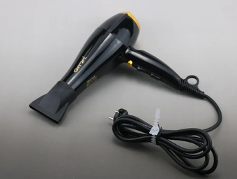 Професійний фен для волосся класичний Gemei GM-1763 Pro 2400W Потужний фен для сушіння й укладання, Черный