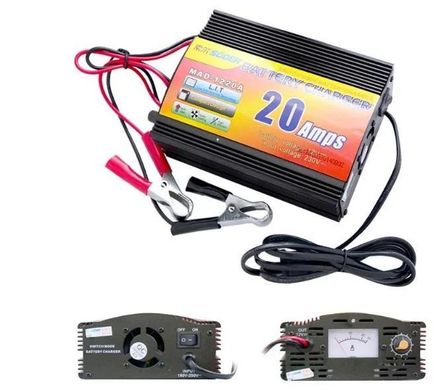 Зарядний пристрій акумулятора UKC Battery Charger 20A MA 1220A black, Черный