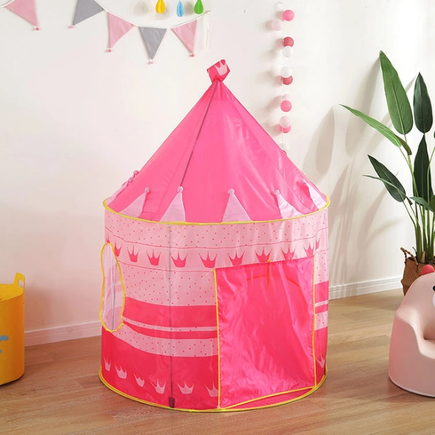 Дитячий ігровий намет Замок принцеси 135 х 105 см Рожевий