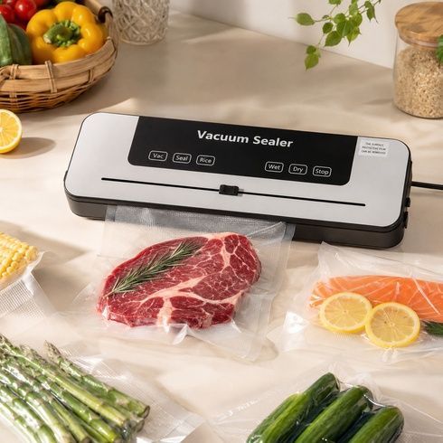 Вакуумний пакувальник для продуктів Vacuum Sealer + вакуумні пакети 10 штук