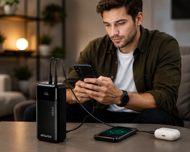 Мобильные зарядные устройства AWEI PA 105 / POWER BANK 22,5W / Пауэрбанк 40000mah