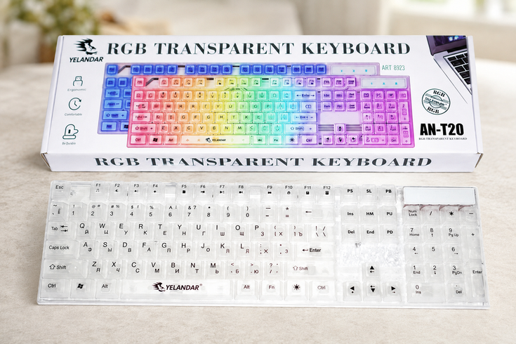 Игровая клавиатура с подсветкой RGB 104 К101 / Клавиатура USB / Мембранная клавиатура