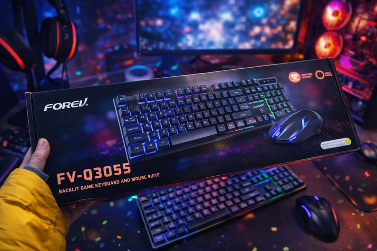 Игровой набор FOREV FV-Q3055 клавиатура + мышь с подсветкой RGB