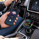Автомобільний FM-трансмітер Bluetooth HM103 зі швидкою зарядкою / Модулятор PD/QC 3.0, USB&nbsp;Type-C та RGB-підсвічуванням, Черный