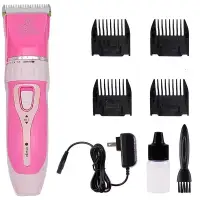Комплект для стрижки волосся для домашніх тварин Pet Clipper Kit MX-250, Рожевий