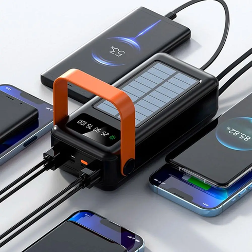 Зовнішній акумулятор / Повербанк YM-636CX 80000mAh / Power Bank SOLAR 4хUSB