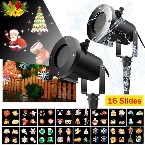 Лазерний проектор Christmas Laser Projector 16 картриджів
