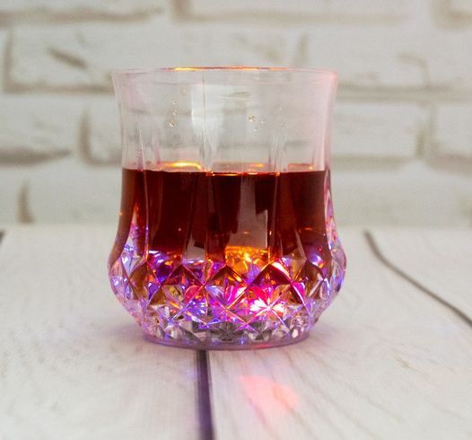 Стакан SUNROZ Inductive RainBow Color Cup с LED подсветкой для напитков 200 мл