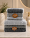 Микро Cotton набор полотенец для лица и тела Серый / Набор махровых полотенец, 6 шт