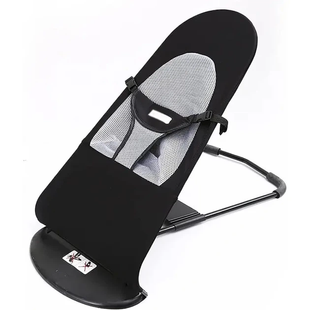 Крісло-шезлонг скачалка Baby Recliner Chair дитячий, чорний