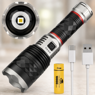 Ручной LED фонарик Bailong BL CB G685 аккумуляторный USB / Мощный ручной фонарь COBA CB-G685 с зумом и Type-C зарядкой