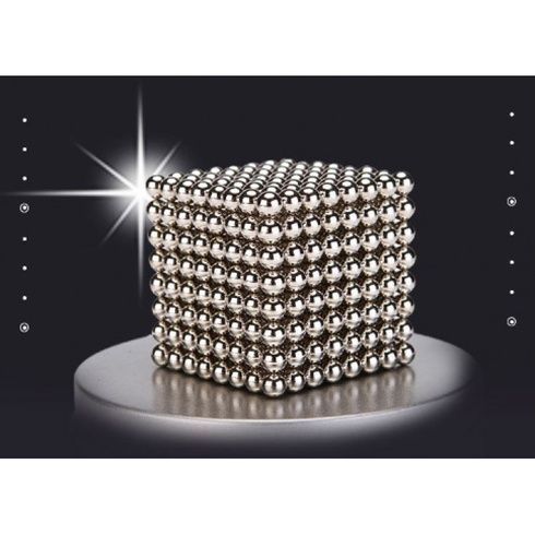 Головоломка Неокуб silver NeoCube в боксе 216 шариков металлический 5 мм