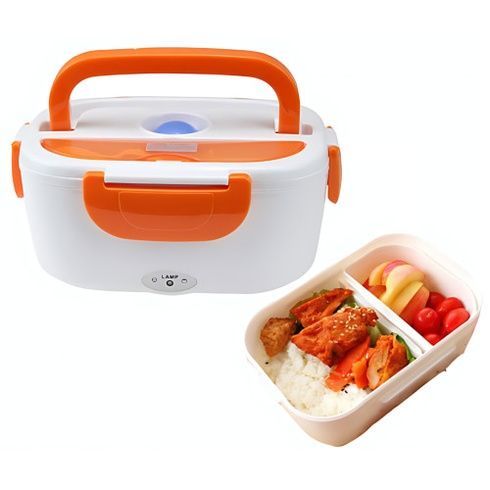 Ланчбокс з підігрівом їжі 220V, Electric lunch box, ланч-бокс Помаранчевий