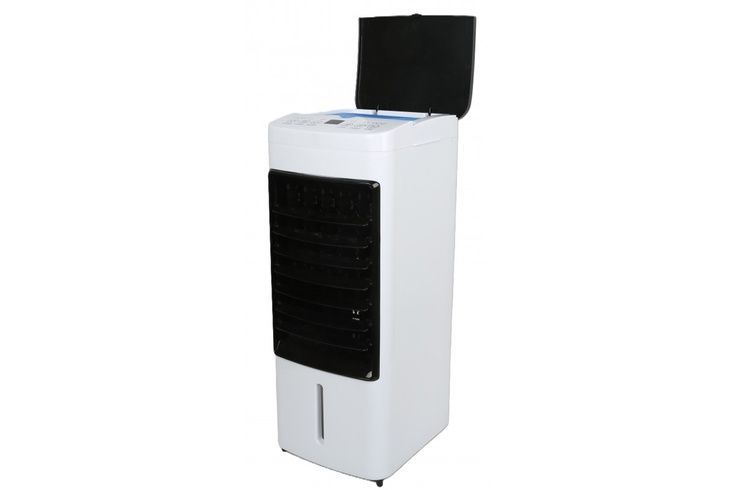 Охладитель воздуха Germatic DH23-01A, (120W, сенсорные кнопки, пульт, экран, колеса, автовращение, емкость - 5,5л, 2 контейнера для льда)