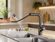 Кран/смеситель Faucet CR-8429 Многофункциональный металл / Смеситель для мойки / Кран-смеситель для кухни Графит матовый