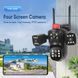 Видеокамера  4G IP66 4G 12mp (JE-190-2)  4 экранные 360-градусные камеры IP-камера четыре объектива