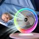 Настольный вентилятор с LED подсветкой, USB-зарядкой /  Портативный вентилятор-увлажнитель воздуха 3 скорости, 1200 мАч