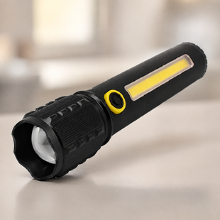 Фонарик ручной Bailong BL-C63 USB / Фонарь мощный алюминиевый водозащищенный с USB / Фонарь светодиодный ручной со зумом