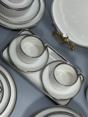 Столовый сервиз на 6 персон 32 предмета  RG6803 Silver