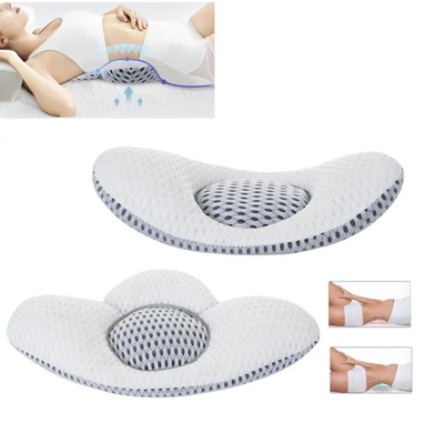 Ортопедическая подушка Comfy Curve Серо синяя для сидения спины позвоночника