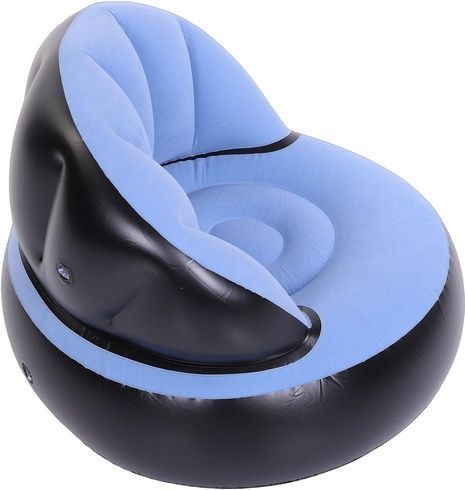 Надувне крісло AIR SOFA / Надувне велюрове крісло 80&times;80&times;67см Блакитний