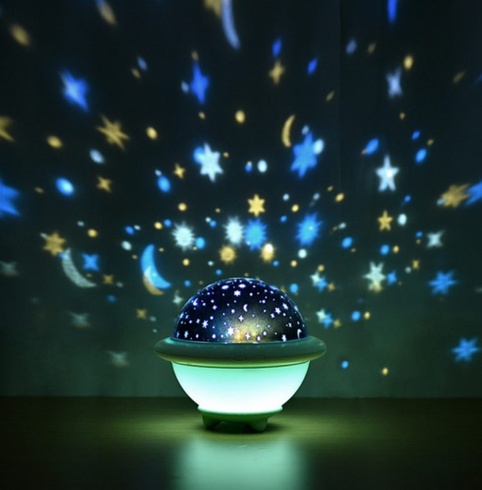 Нічник зоряне небо Night Light projection lamp, Дитячий нічник-проектор, М'який лід нічник