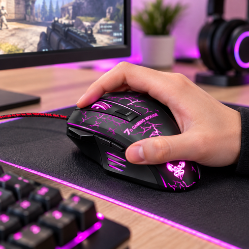 Мышка GAMING MOUSE X7 / Игровая мышь с RGB-подсветкой
