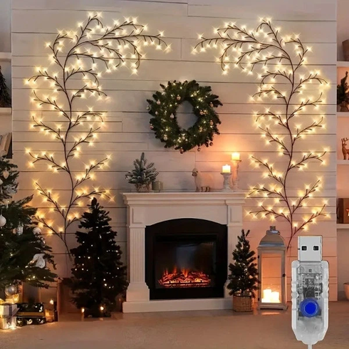 Гірлянда 1,5 м 144 LED, USB, 8 режимів, тепле світло