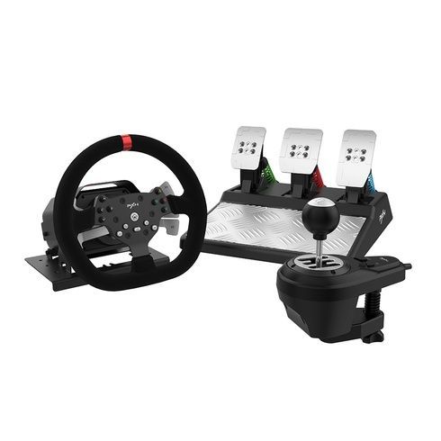 Ігрове кермо 3 педалі PXN V10 Gaming Racing PC/PS3/PS4/XO/SWITCH Професійне ігрове кермо (270&deg;/900&deg;)