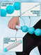 Ролик масажний для йоги масажер для спини валик для фітнесу Massage stick AND 5284 (Кульки 3 шт)