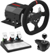 Ігрове кермо 3 педалі PXN V10 Gaming Racing PC/PS3/PS4/XO/SWITCH Професійне ігрове кермо (270&deg;/900&deg;)