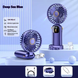Портативний міні вентилятор Mini fan AND892 з підставкою для телефону та дисплеєм