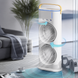 Вентилятор настольный двойной с охлаждением Double-ended Spray Fan LED-подсветка 3 скорости,распылитель водяного тумана