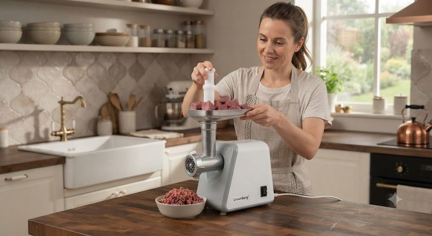 Мясорубка электрическая Crownberg CB-4212 с соковыжималкой