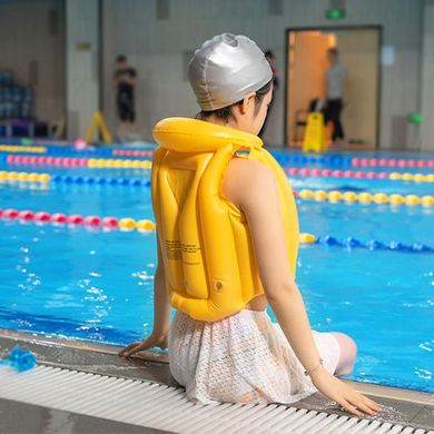 Дитячий надувний рятувальний жилет, захисний рятувальний жилет Від 3 до 10 років Swim ring, Жовтий