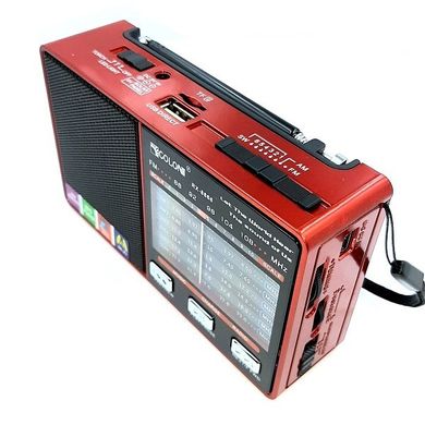 Радиоприёмник портативный аккумуляторный Golon RX-006 UAR FM радио с USB выходом, Красный