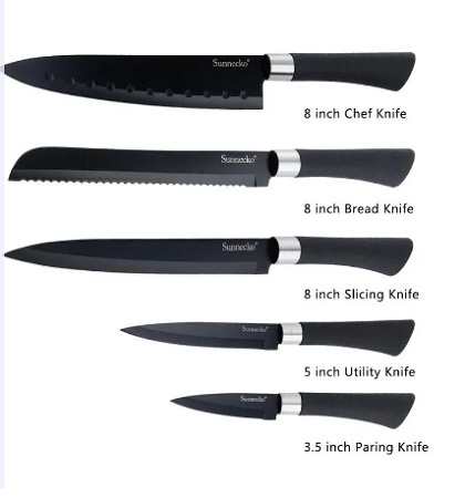 Набір кухонних ножів UNIQUE UN-1841 із магнітною підставкою