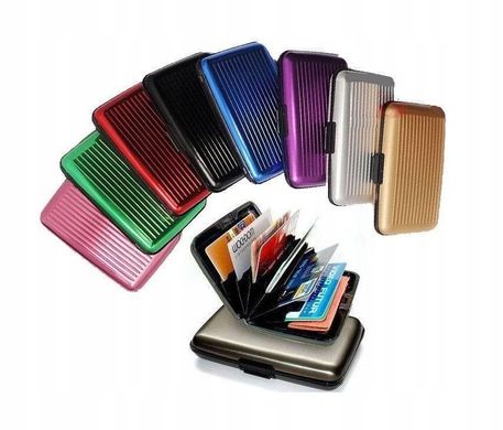 Гаманець для зберігання банківських карток з алюмінієвою вставкою Aluma Wallet, Разные цвета