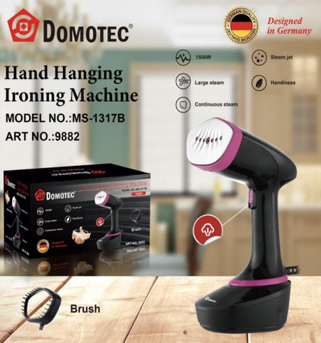 Вертикальний відпарювач Domotec MS1317B ручний 1500 Вт об'ємом 400 мл