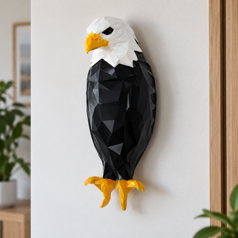 3D Настінний світильник Орел / LED, чорно-білий нічник / Підсвічування на стіну