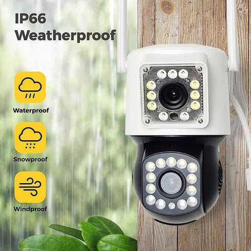 Уличная камера видеонаблюдения с 2 объективами WiFi, 4MP V360 Pro