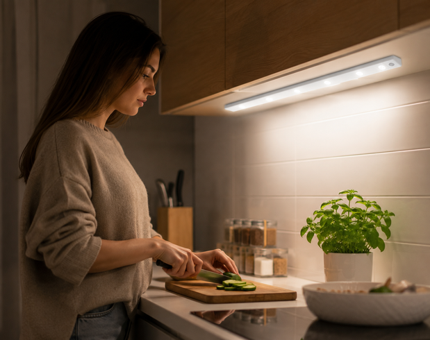 Лампа із сенсором на рух LED 50 / Акумуляторний світильник із датчиком руху