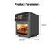 Черная Электрическая мультипечь Top Kitchen TK-00244 12л / Аэрогриль с сенсорным управлением 2400 Вт 10 программ