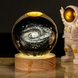Світлодіодна кришталева куля, декоративна універсальна 3D нічниця, кришталева куля "Планета"