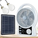 Вентилятор портативный Solar с USB, Bluetooth, MP3, FM-радио / Аккумуляторный вентилятор с LED подсветкой, 2 скорости, 6Вт 5500 мАч