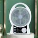Вентилятор портативный Solar с USB, Bluetooth, MP3, FM-радио / Аккумуляторный вентилятор с LED подсветкой, 2 скорости, 6Вт 5500 мАч