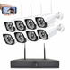 Комплект відеоспостереження DVR KIT-6678 Wi-Fi, 8 камер, 1080P, IP67, нічна зйомка / Набір камер 8 шт DVR KIT 6678+реєстратор